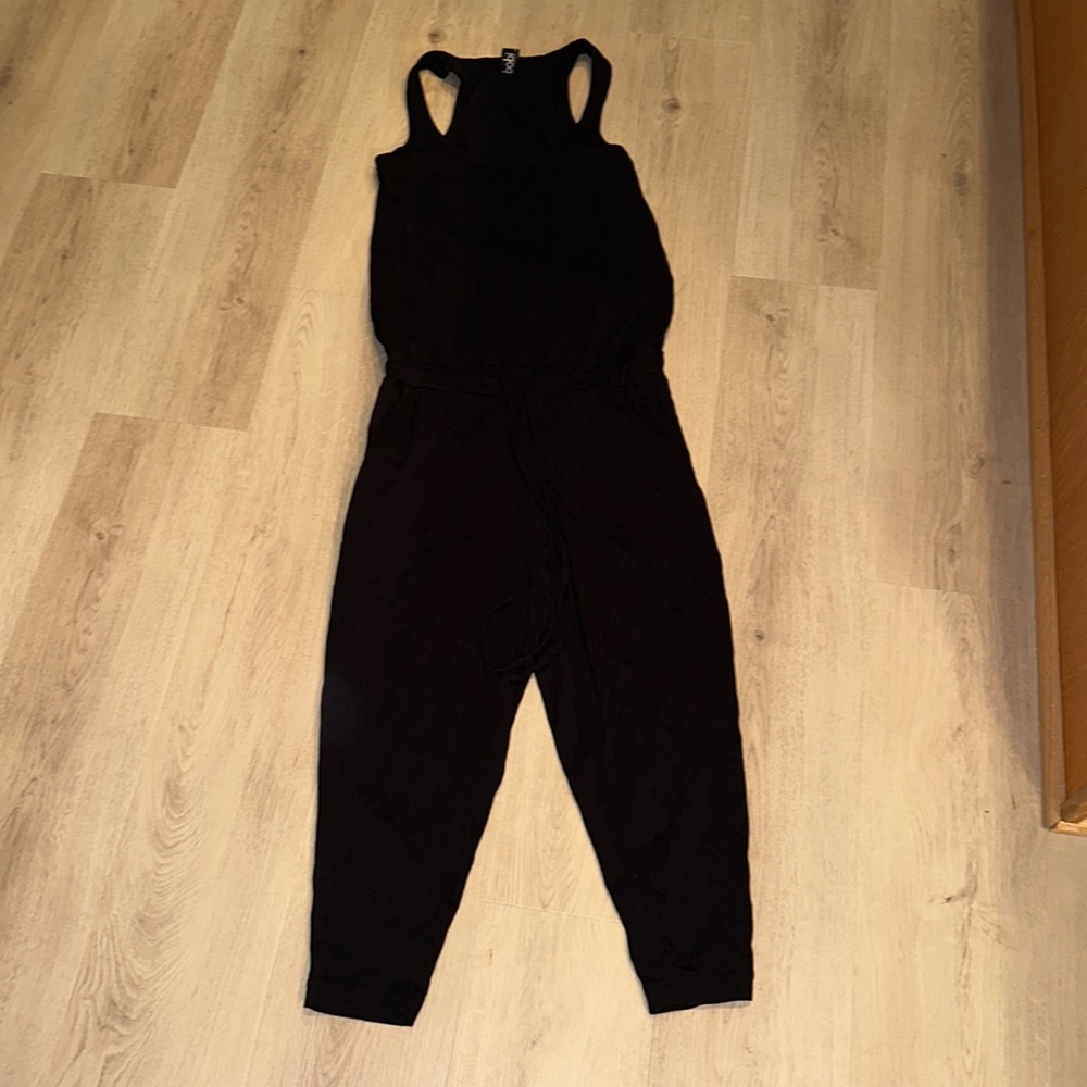 Bobi jersey racer back jumpsuit with drawstring waist size xs NWOT